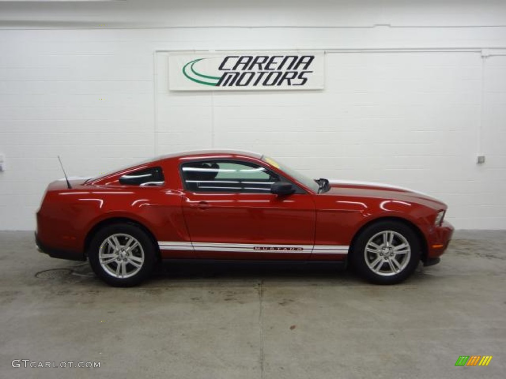 2011 Mustang V6 Coupe - Red Candy Metallic / Charcoal Black photo #6