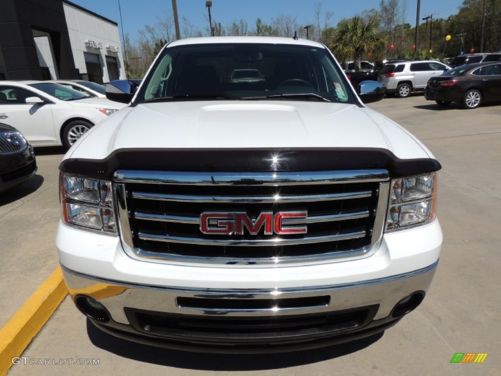 2012 Sierra 1500 SLE Crew Cab - Summit White / Ebony photo #3