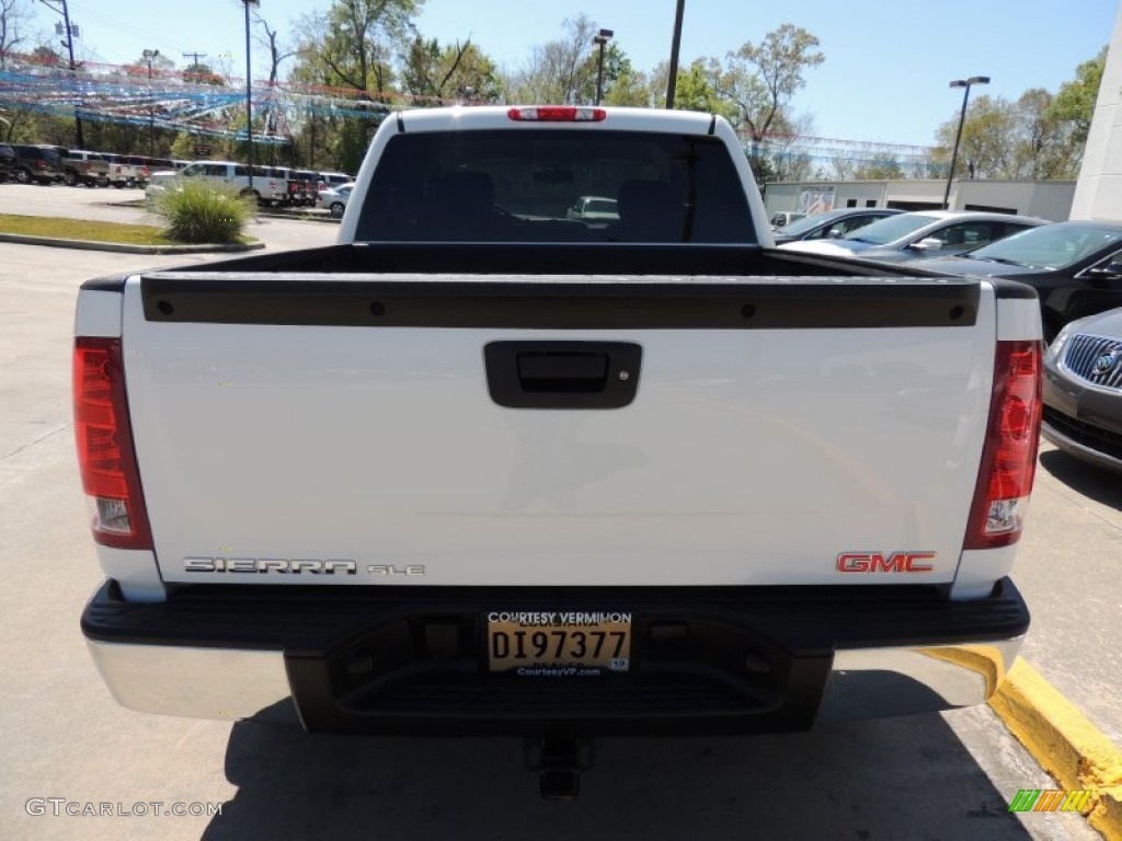2012 Sierra 1500 SLE Crew Cab - Summit White / Ebony photo #5