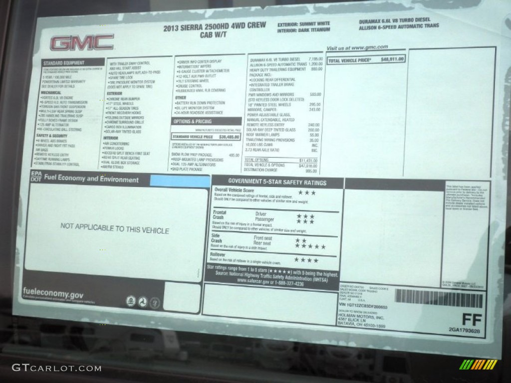 2013 Sierra 2500HD Crew Cab 4x4 - Summit White / Dark Titanium photo #22