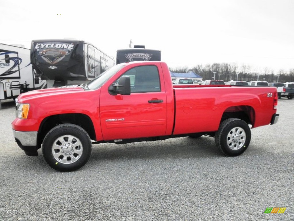 Fire Red 2013 GMC Sierra 2500HD SLE Regular Cab 4x4 Exterior Photo #78444665