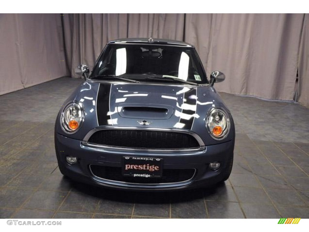 2009 Cooper S Convertible - Horizon Blue / Lounge Carbon Black Leather photo #3