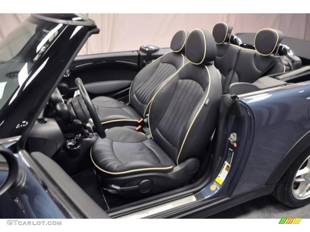2009 Cooper S Convertible - Horizon Blue / Lounge Carbon Black Leather photo #24