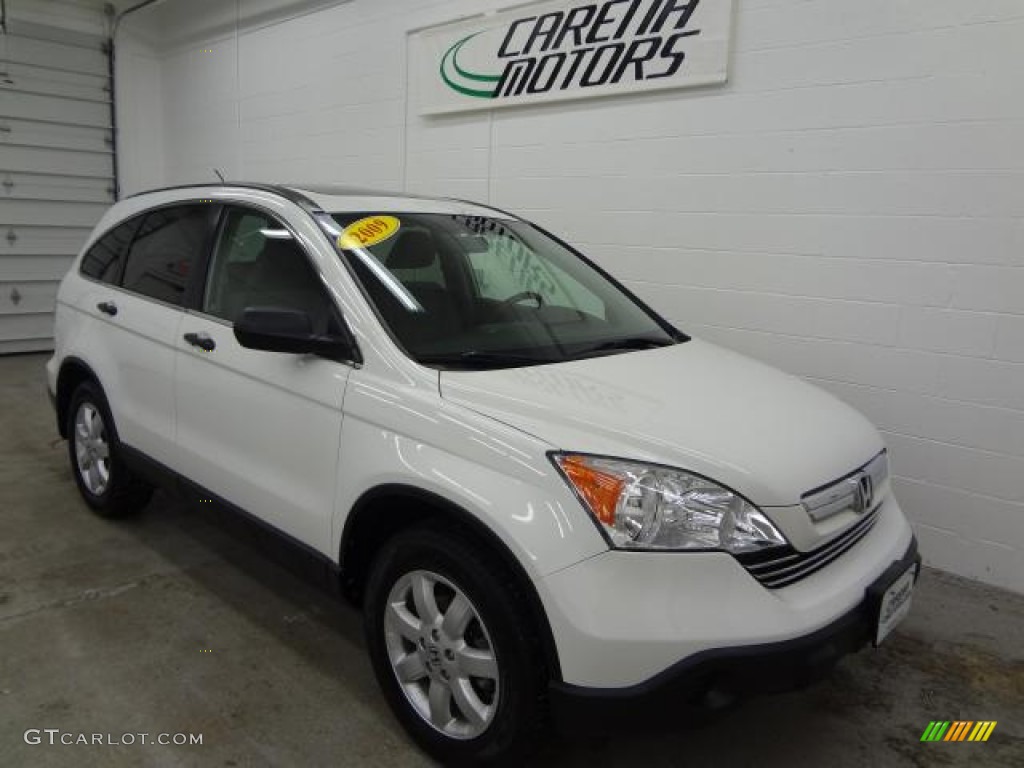 2009 CR-V EX 4WD - Taffeta White / Gray photo #2