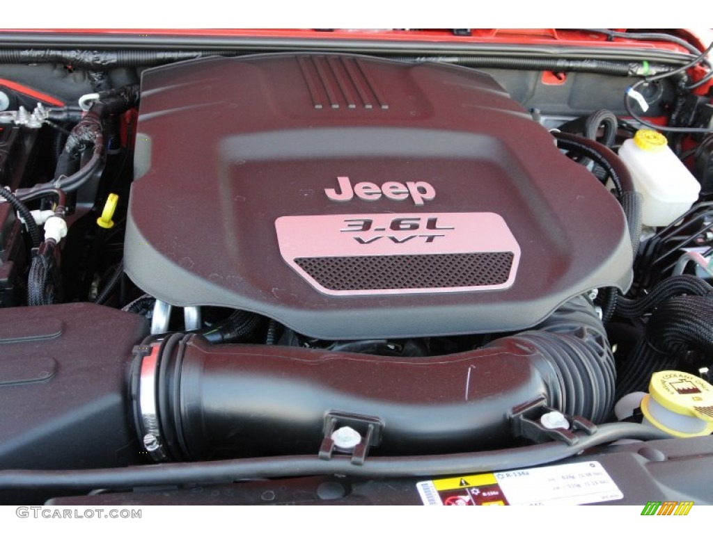2013 Jeep Wrangler Sport S 4x4 3.6 Liter DOHC 24-Valve VVT Pentastar V6 Engine Photo #78448589
