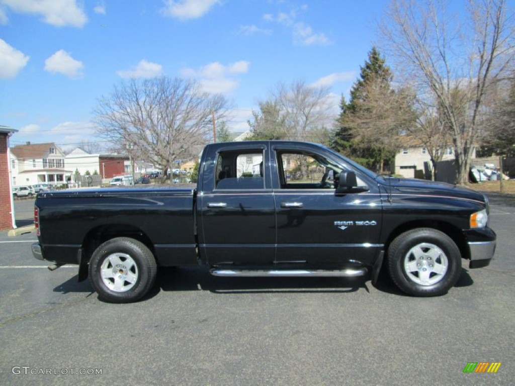 2004 Ram 1500 SLT Quad Cab - Black / Dark Slate Gray photo #9