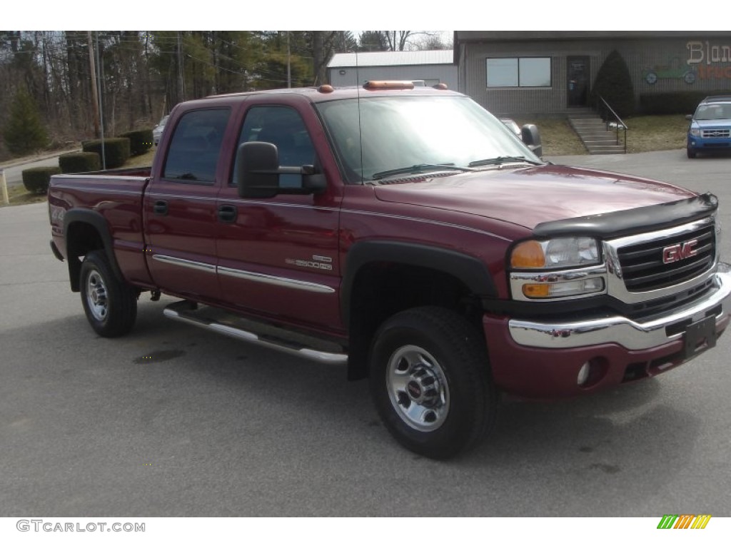 2006 Sierra 2500HD SLE Crew Cab 4x4 - Sport Red Metallic / Dark Pewter photo #49