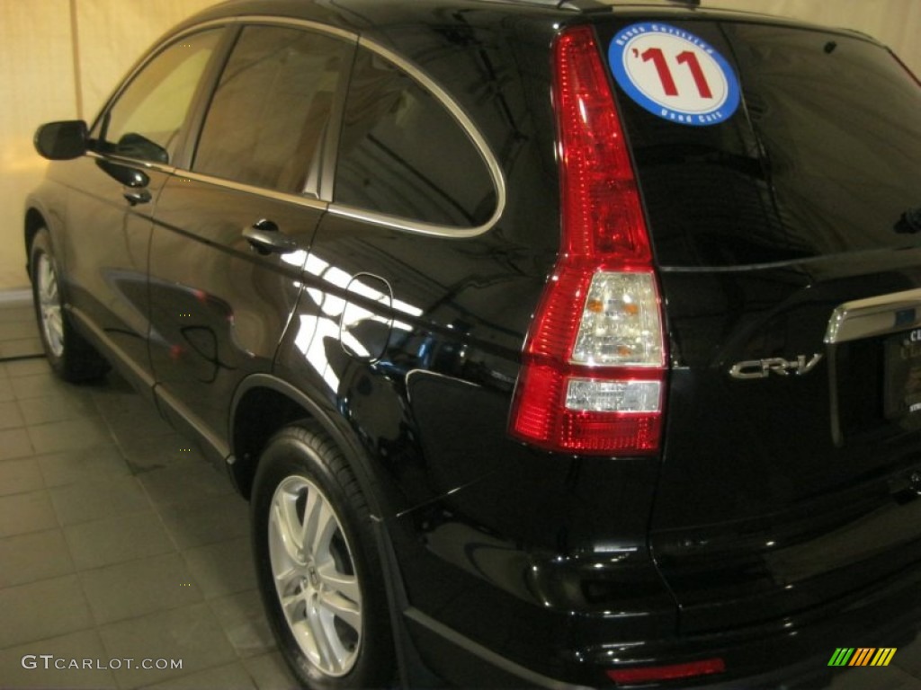 2011 CR-V EX 4WD - Crystal Black Pearl / Black photo #10