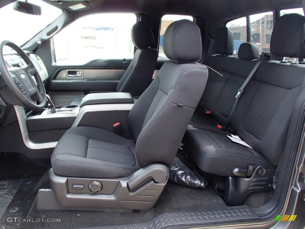 Black Interior 2013 Ford F150 FX4 SuperCab 4x4 Photo #78451952