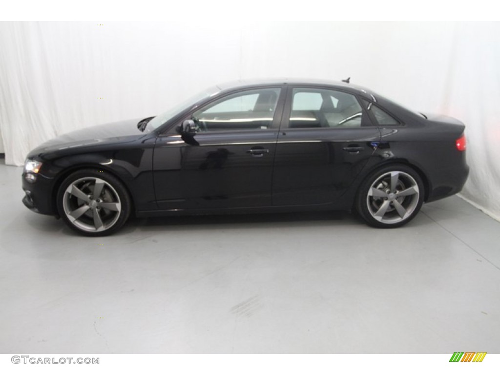 2011 A4 2.0T quattro Sedan - Phantom Black Pearl / Black photo #3