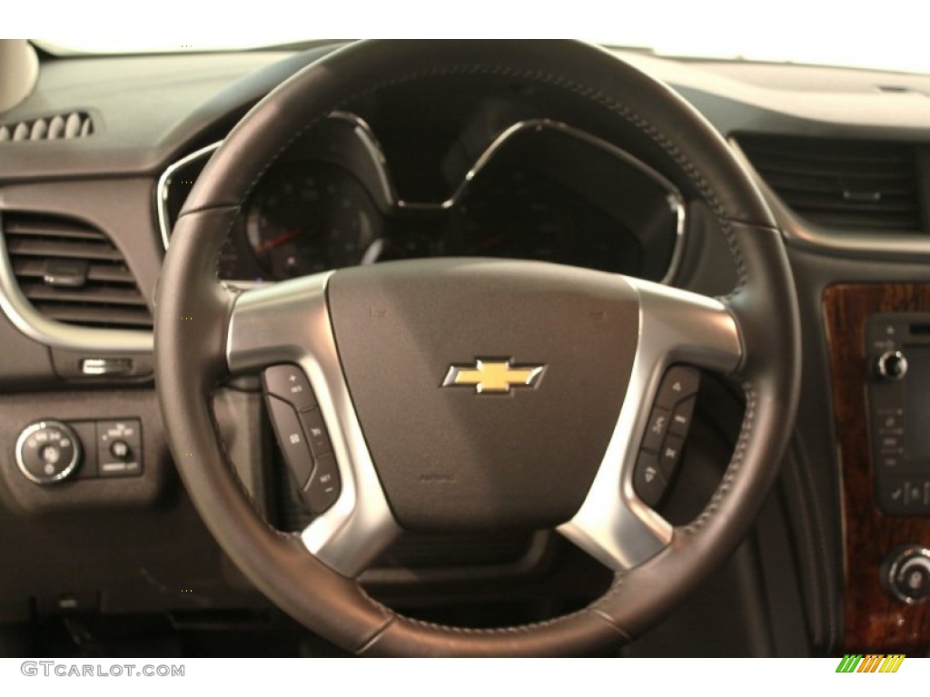 2013 Chevrolet Traverse LT Ebony Steering Wheel Photo #78453858
