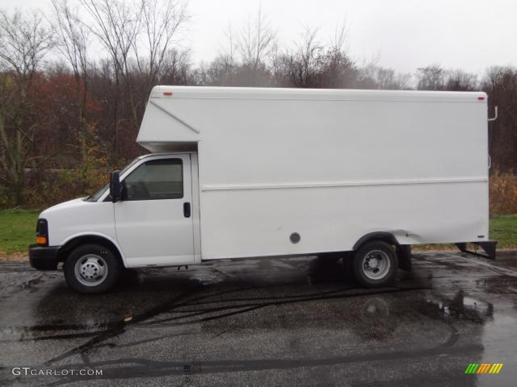 Summit White 2008 Chevrolet Express Cutaway 3500 Commercial Moving Van Exterior Photo #78453968
