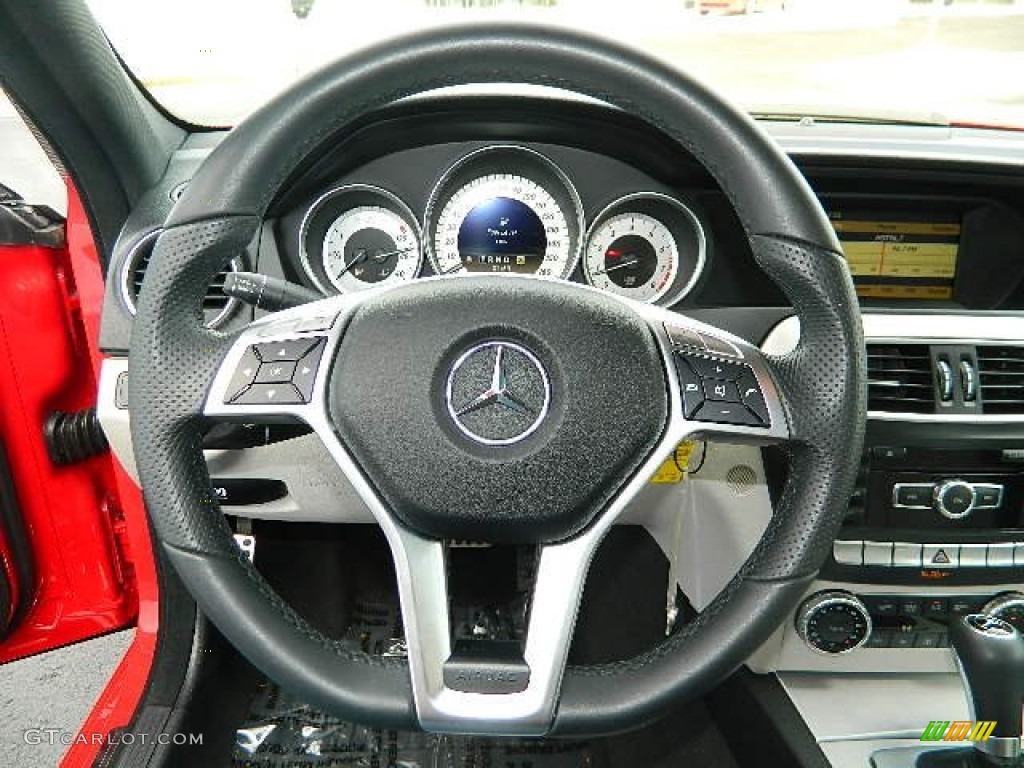 2012 Mercedes-Benz C 250 Sport Black Steering Wheel Photo #78456466