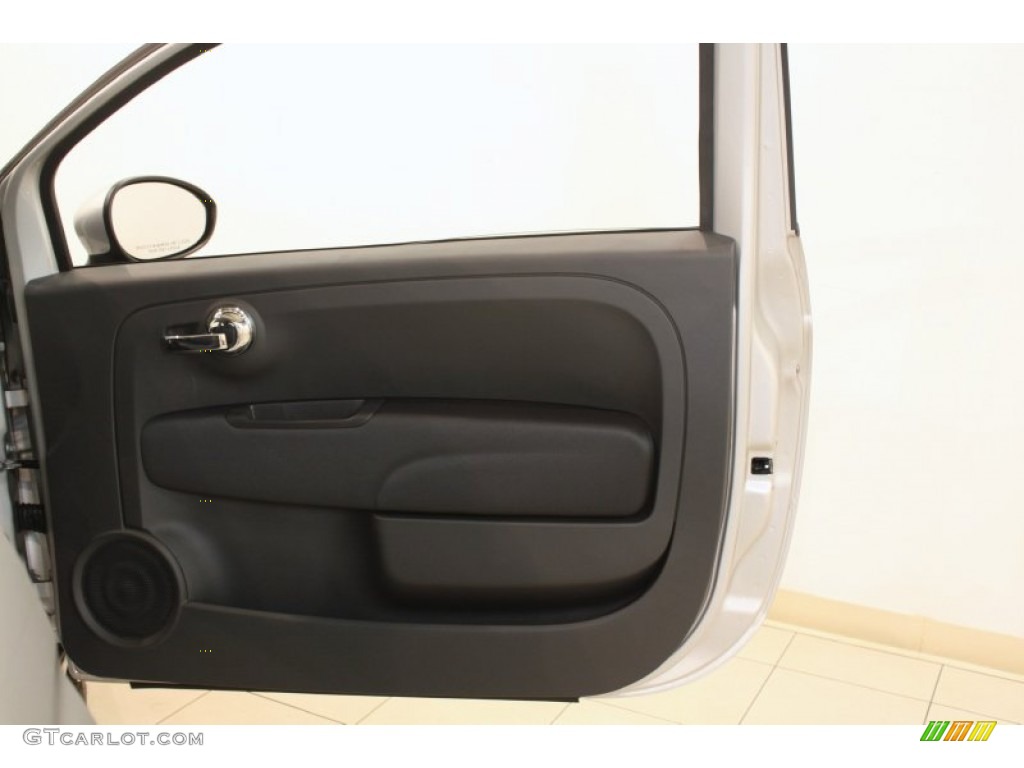 2012 Fiat 500 Pop Tessuto Grigio/Nero (Grey/Black) Door Panel Photo #78457878