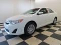 2013 Super White Toyota Camry LE  photo #3