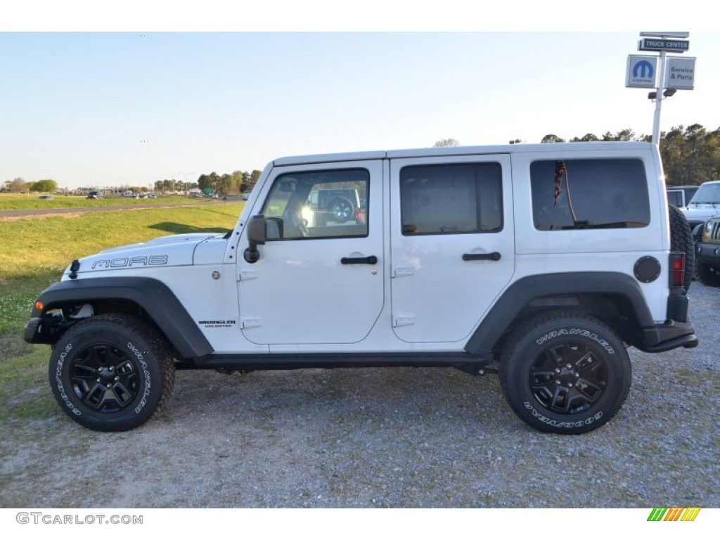 Bright White 2013 Jeep Wrangler Unlimited Moab Edition 4x4 Exterior Photo #78462100