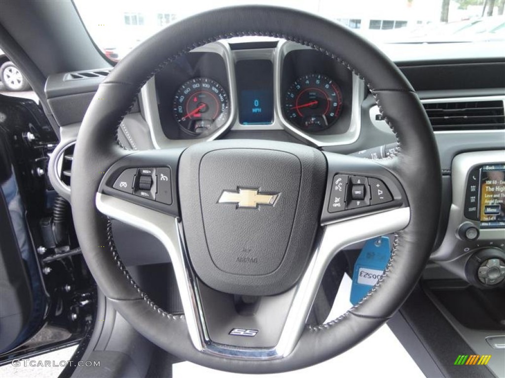 2013 Chevrolet Camaro SS Coupe Black Steering Wheel Photo #78462320