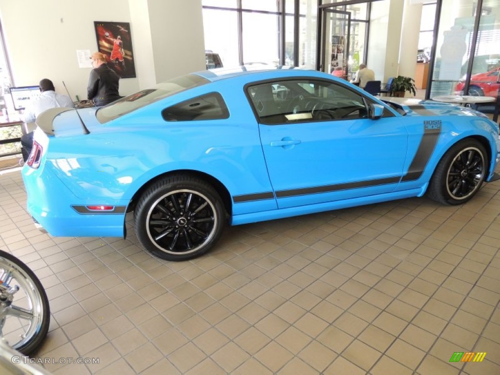 2013 Mustang Boss 302 - Grabber Blue / Charcoal Black/Recaro Sport Seats photo #8