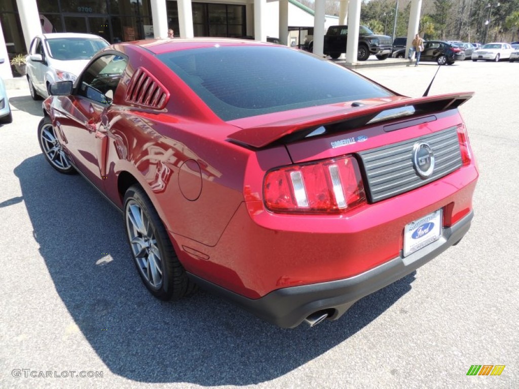2011 Mustang GT Premium Coupe - Red Candy Metallic / Charcoal Black/Cashmere photo #12