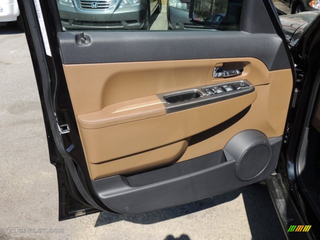 2012 Jeep Liberty Limited Dark Slate Gray/Dark Saddle Door Panel Photo #78465839