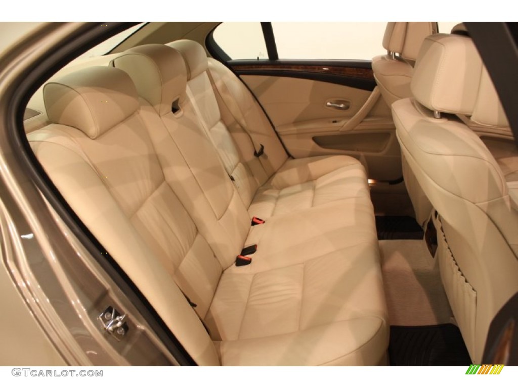 Cream Beige Dakota Leather Interior 2009 BMW 5 Series 528xi Sedan Photo #78466943