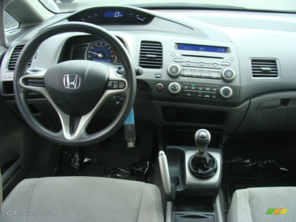 2011 Honda Civic LX Sedan Gray Dashboard Photo #78468500