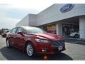 2013 Ruby Red Metallic Ford Fusion Hybrid SE  photo #1