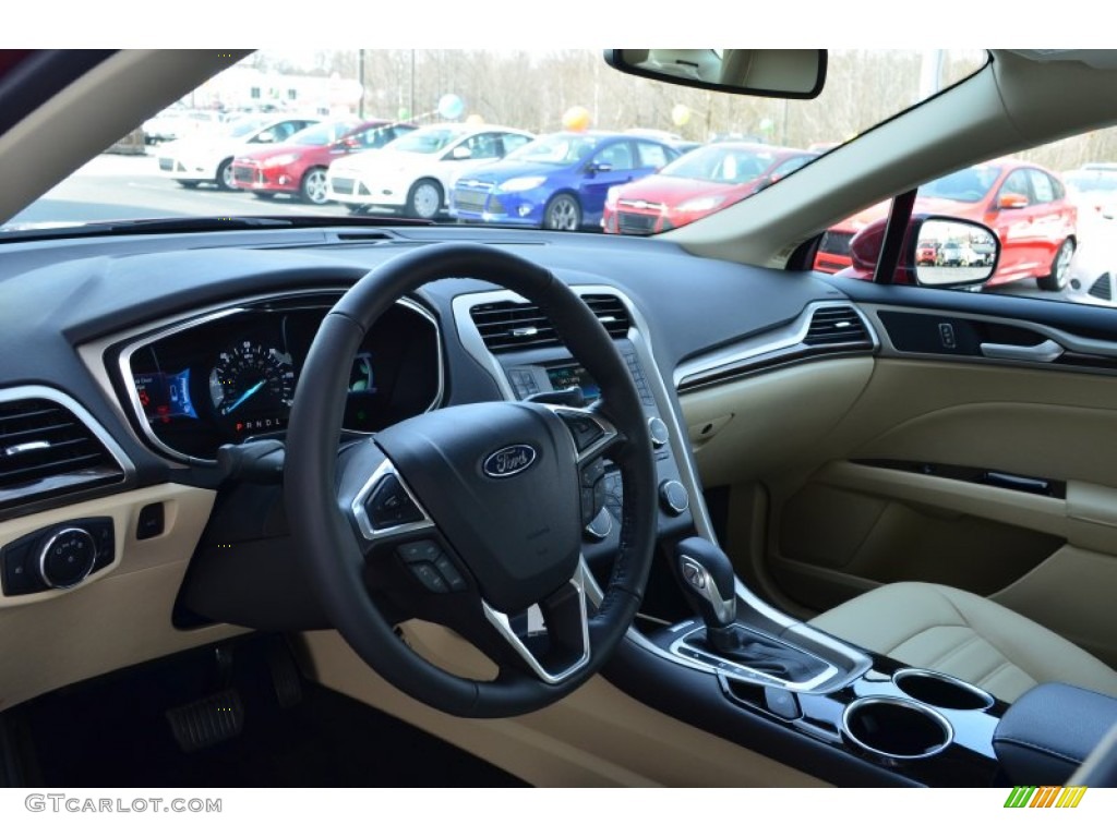 2013 Fusion Hybrid SE - Ruby Red Metallic / Dune photo #11