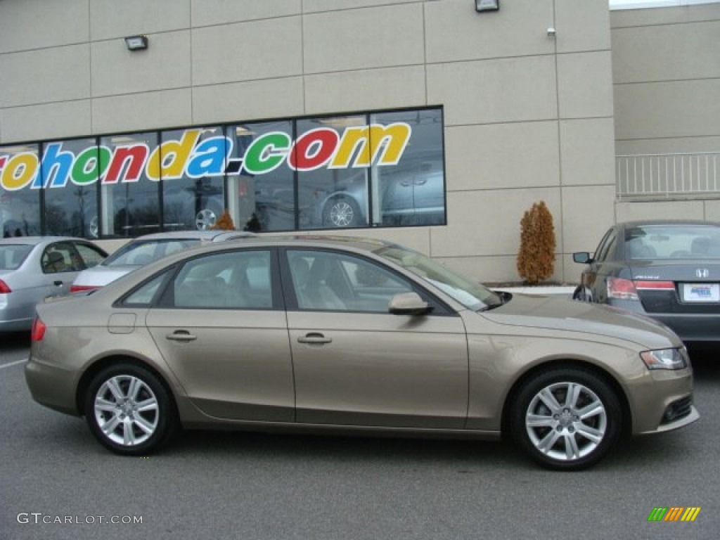 2010 A4 2.0T quattro Sedan - Dakar Beige Metallic / Beige photo #3