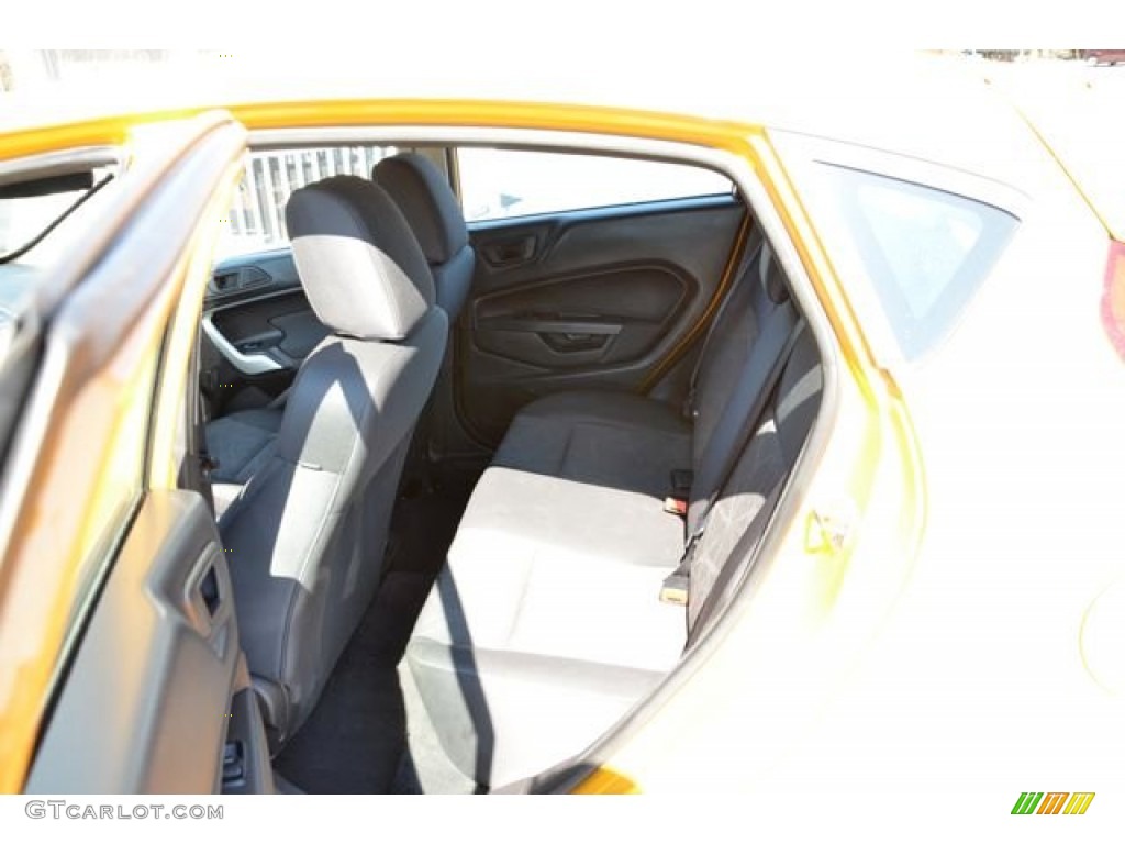 2011 Fiesta SES Hatchback - Yellow Blaze Metallic Tri-Coat / Charcoal Black/Blue Cloth photo #12