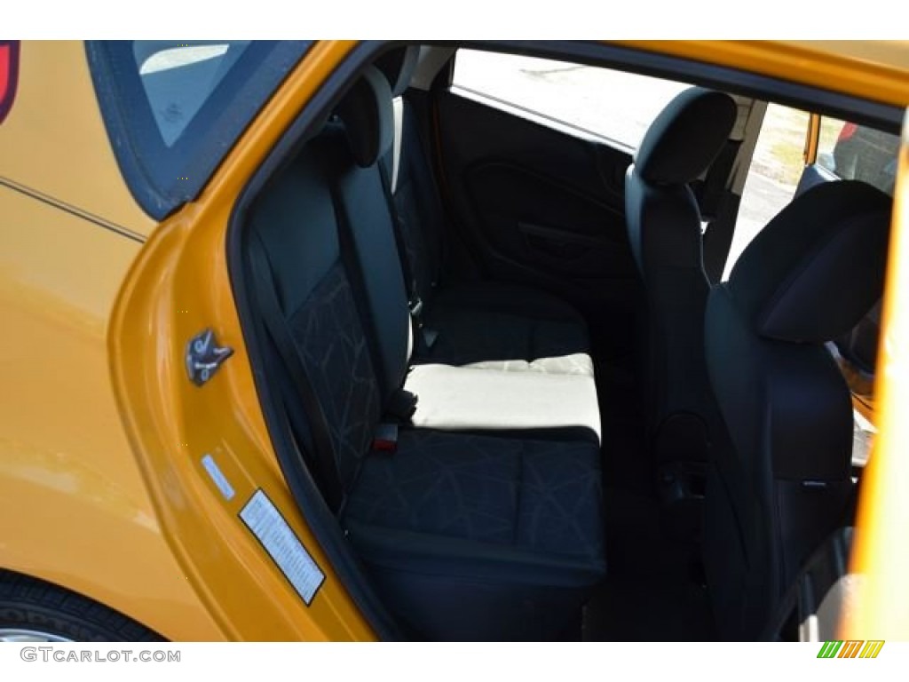 2011 Fiesta SES Hatchback - Yellow Blaze Metallic Tri-Coat / Charcoal Black/Blue Cloth photo #15