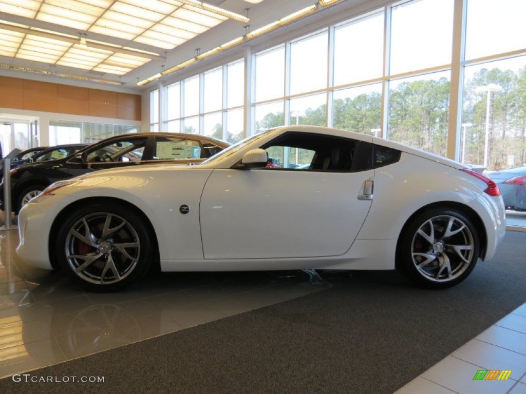 Pearl White 2013 Nissan 370Z Sport Touring Coupe Exterior Photo #78471501