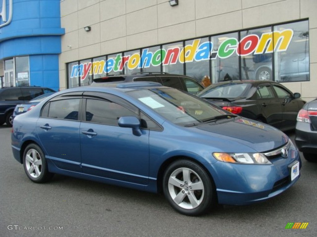 2007 Civic EX Sedan - Atomic Blue Metallic / Gray photo #1