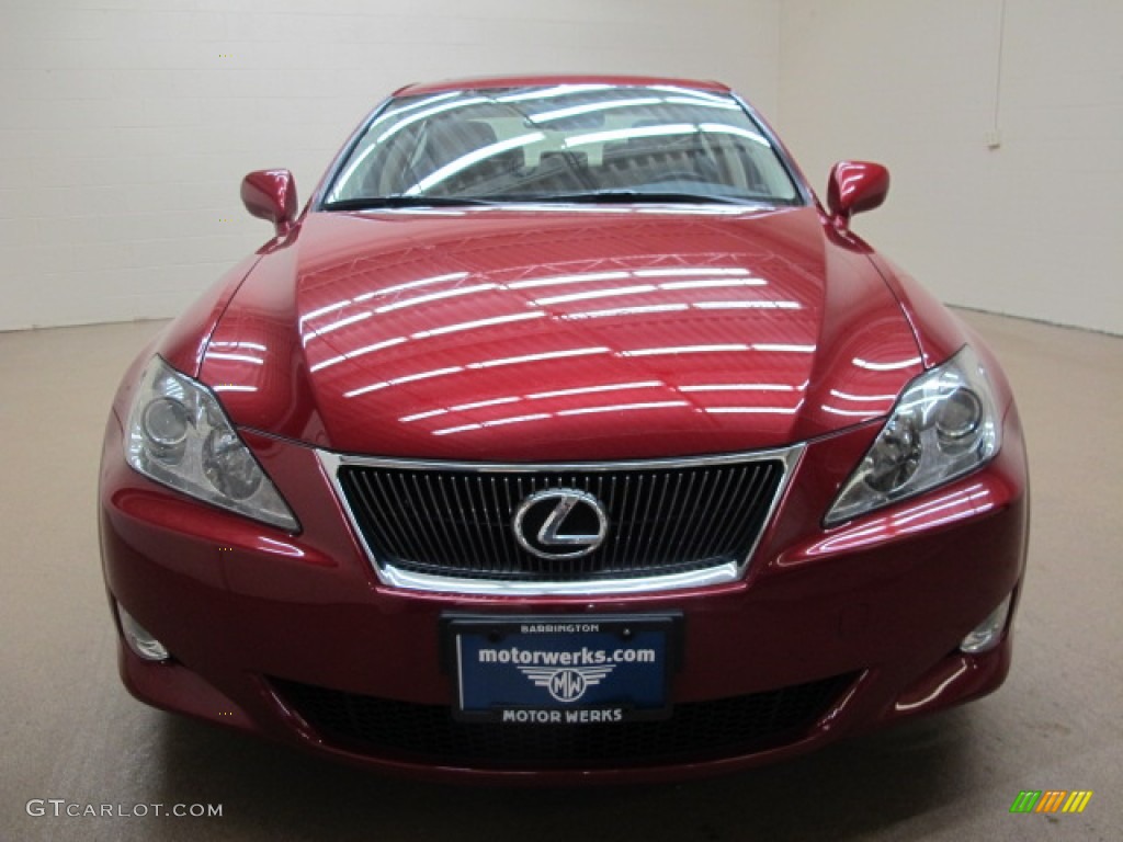 2006 IS 250 AWD - Matador Red Mica / Cashmere Beige photo #2