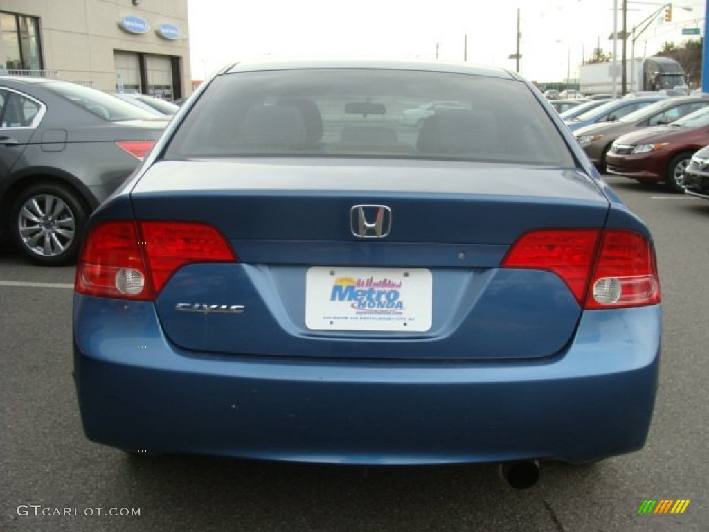 2007 Civic EX Sedan - Atomic Blue Metallic / Gray photo #5