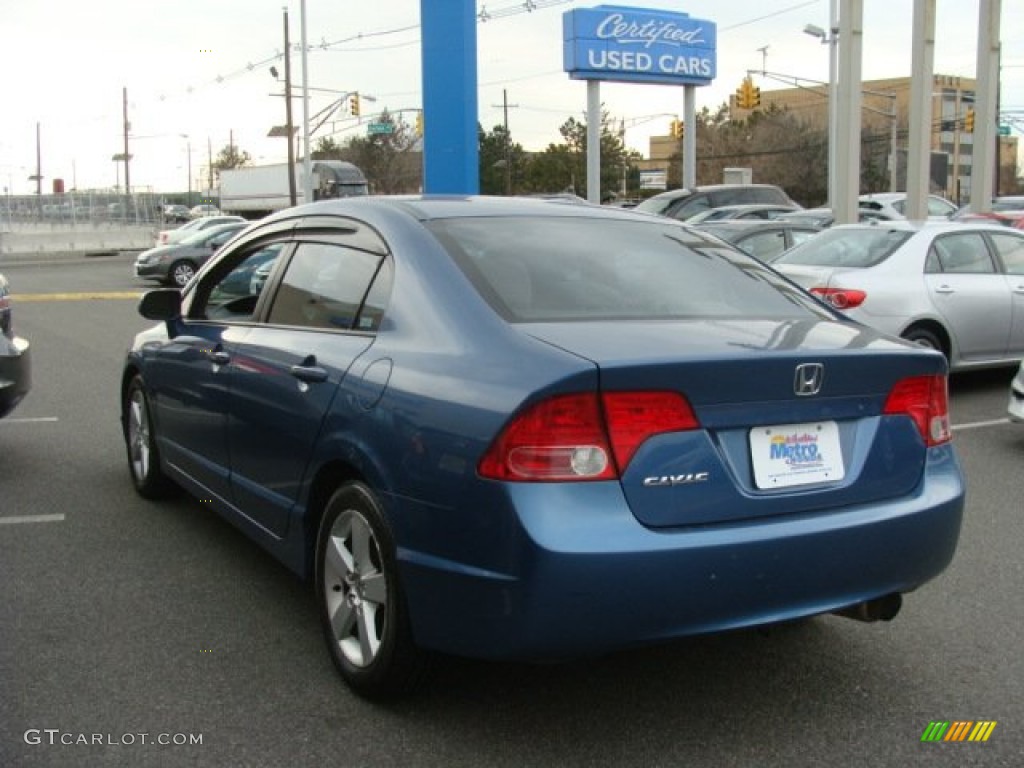 2007 Civic EX Sedan - Atomic Blue Metallic / Gray photo #6