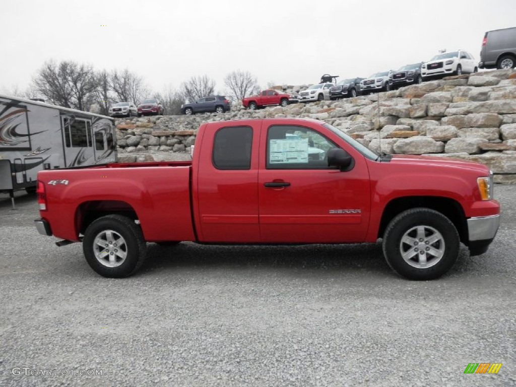 2013 Sierra 1500 SLE Extended Cab 4x4 - Fire Red / Ebony photo #1