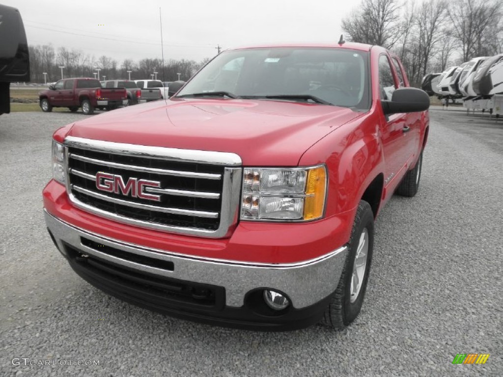 2013 Sierra 1500 SLE Extended Cab 4x4 - Fire Red / Ebony photo #3
