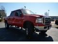 2006 Red Clearcoat Ford F250 Super Duty Lariat Crew Cab 4x4  photo #3