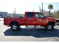 2006 Red Clearcoat Ford F250 Super Duty Lariat Crew Cab 4x4  photo #4