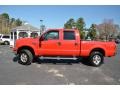 2006 Red Clearcoat Ford F250 Super Duty Lariat Crew Cab 4x4  photo #8