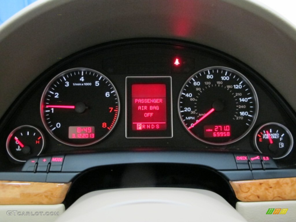 2006 Audi A4 3.2 quattro Sedan Gauges Photo #78473899