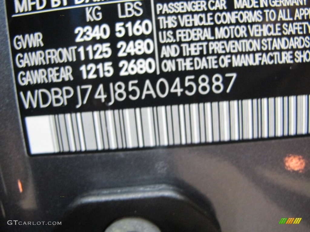 2005 CL 55 AMG - Granite Grey Metallic / Charcoal photo #37