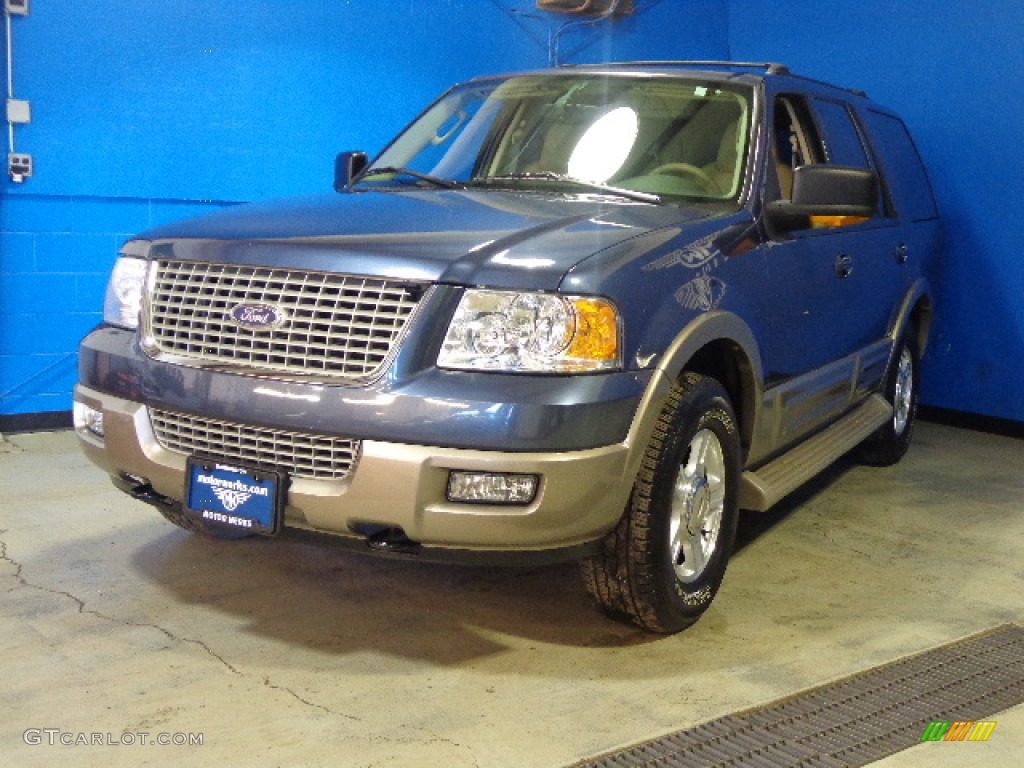2003 Expedition Eddie Bauer 4x4 - Medium Wedgewood Blue Metallic / Medium Parchment photo #3