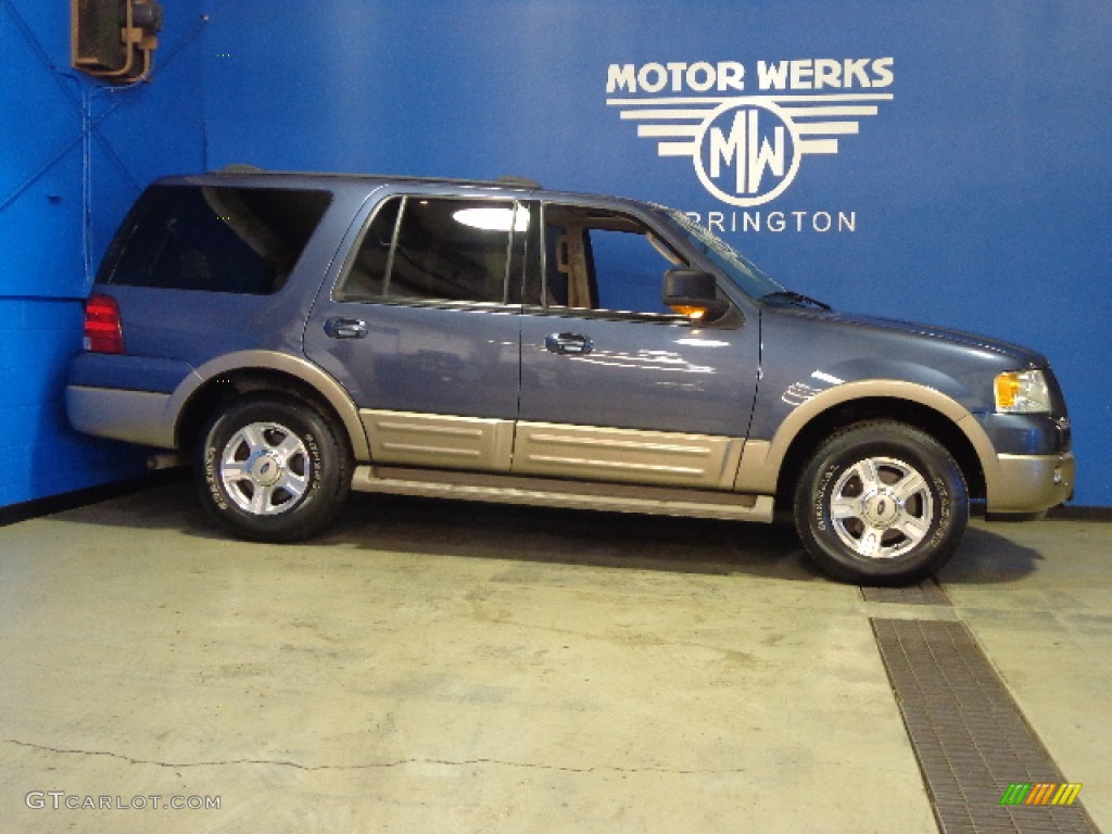 2003 Expedition Eddie Bauer 4x4 - Medium Wedgewood Blue Metallic / Medium Parchment photo #9