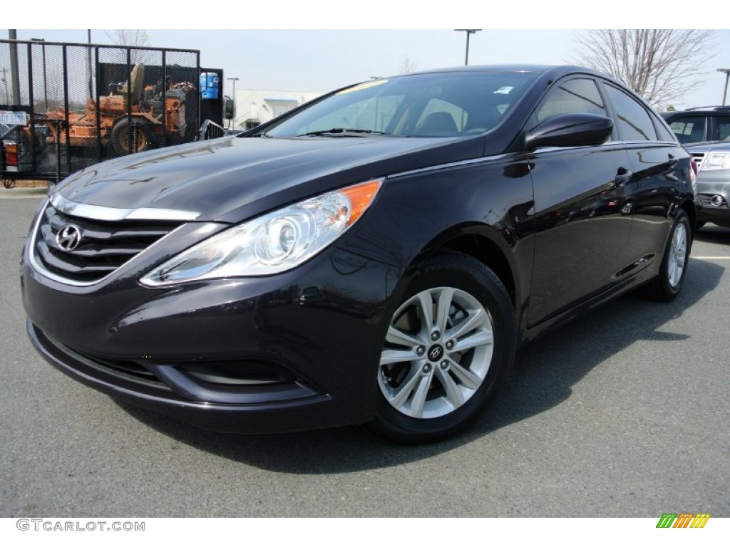 2011 Sonata GLS - Black Plum Pearl / Camel photo #1