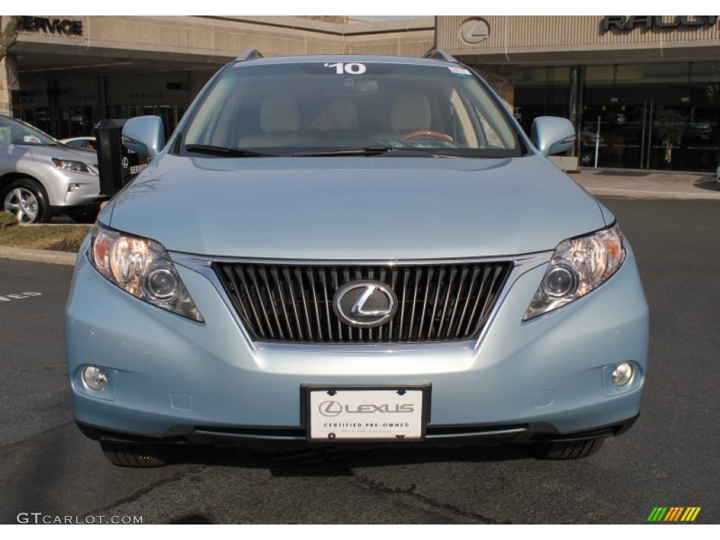 2010 RX 350 AWD - Cerulean Blue Metallic / Parchment/Brown Walnut photo #2