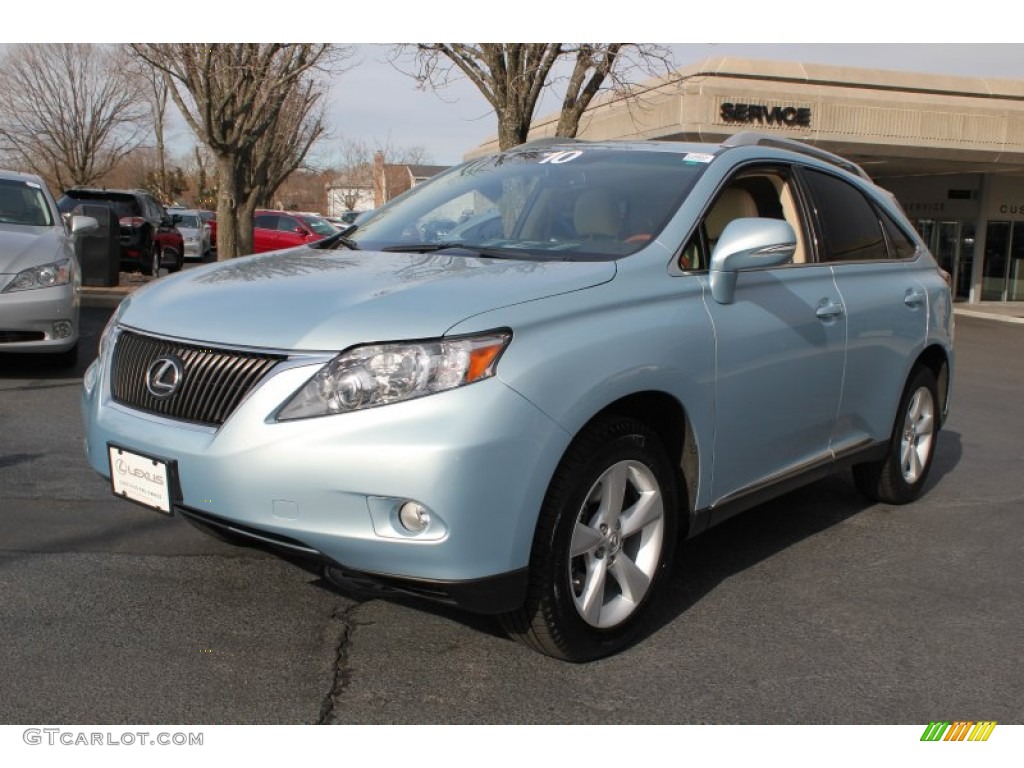 2010 RX 350 AWD - Cerulean Blue Metallic / Parchment/Brown Walnut photo #3
