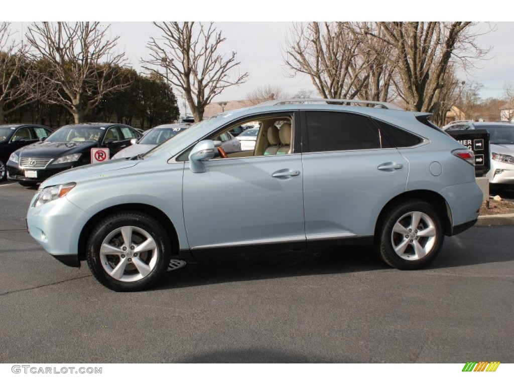 2010 RX 350 AWD - Cerulean Blue Metallic / Parchment/Brown Walnut photo #4