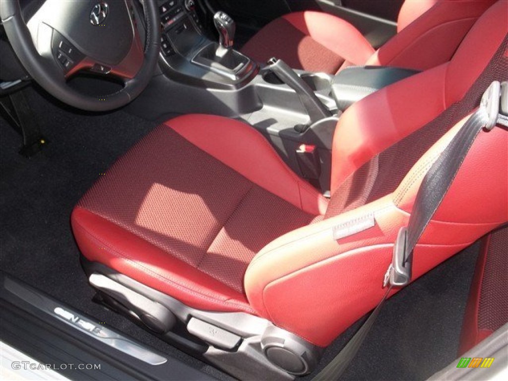 Red Leather/Red Cloth Interior 2013 Hyundai Genesis Coupe 2.0T R-Spec Photo #78476980